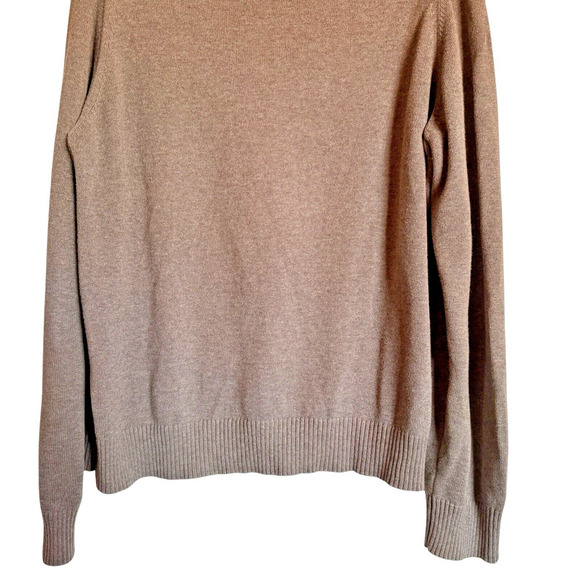 JCrew Sz XL 100% Cotton Sweater Neutral‎ Light Academia Cabincore Preppy - Picture 12 of 12
